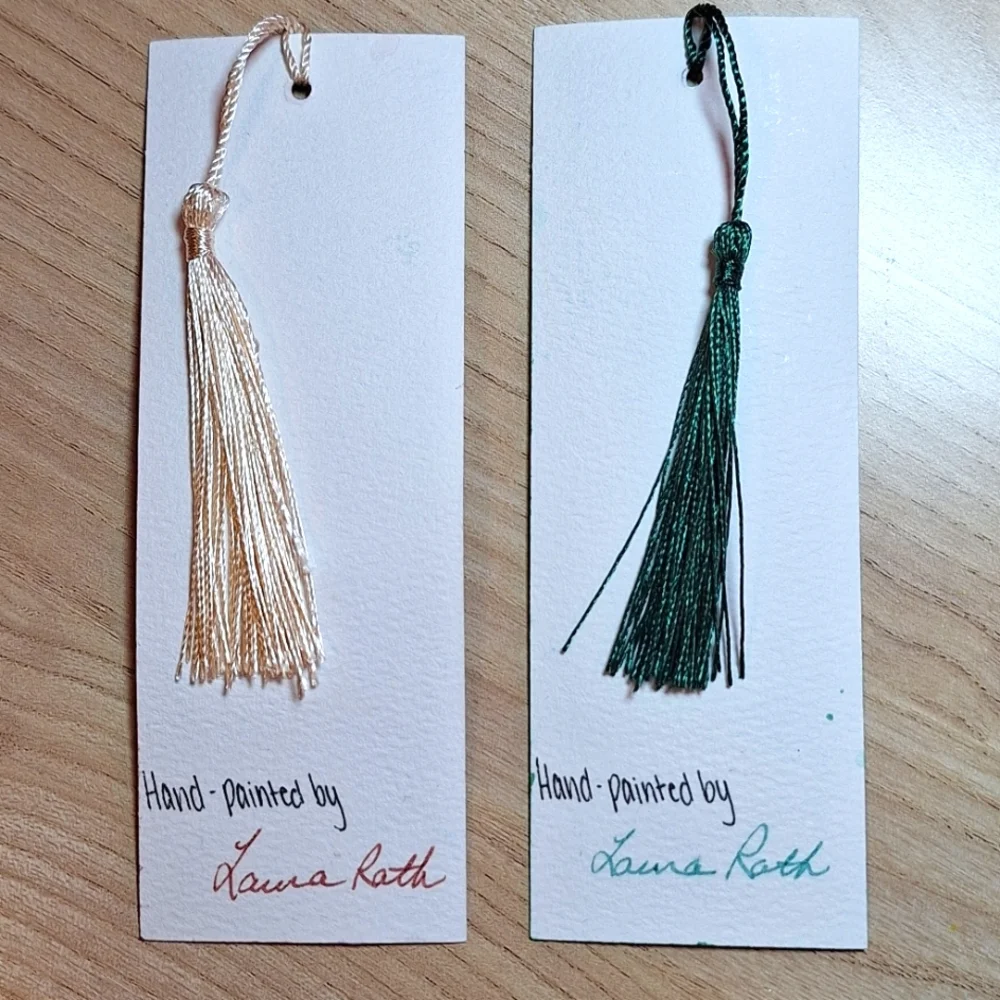 Hand-painted Abstract Landscape Bookmarks - Set of 2 (NWOT) - Picture 3 of 6